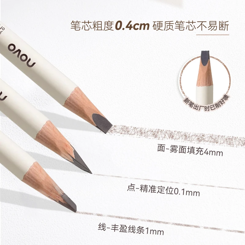 Soft Focus Eyebrow Pencil Waterproof Long Lasting Natural Matte Double-ended Brown Tint Shade Eyebrows Makeup Beauty Cosmetics