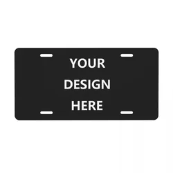 Custom Your Design Here License Plate Cover Add Your Own Photo Text Logo Decoration Vanity Tag Aluminum Metal License Plate Sign