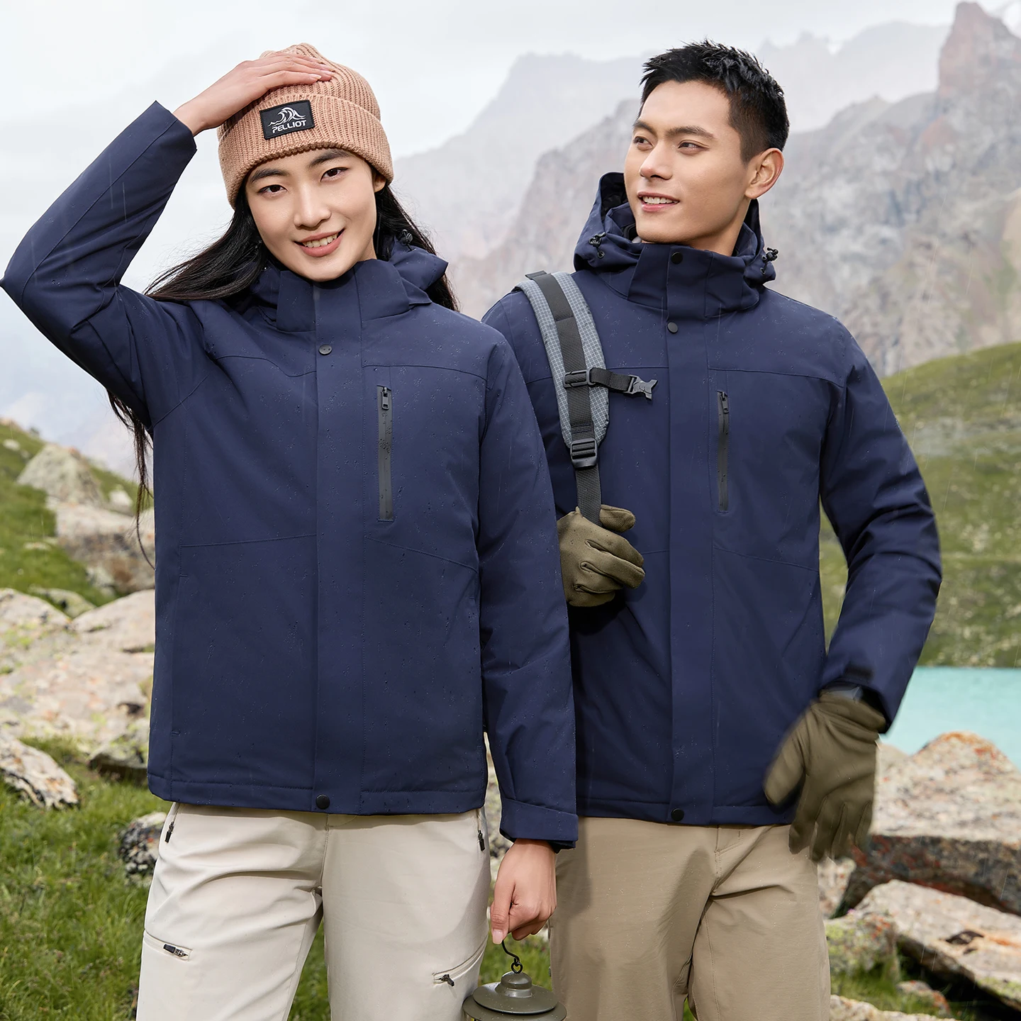 Men's down Jacket with Custom Logo, Lightweight and Warm Winter Hooded Jacket, Outdoor Skiing and Hiking Top