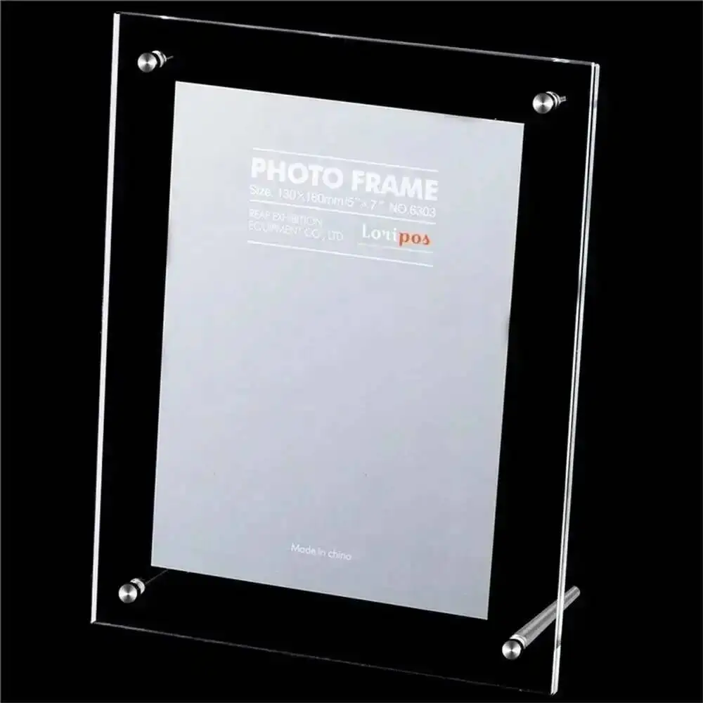 1PCS A5 Clear Acrylic Sign Wedding Label Holder Table Top Magnetic Photo Label Frame