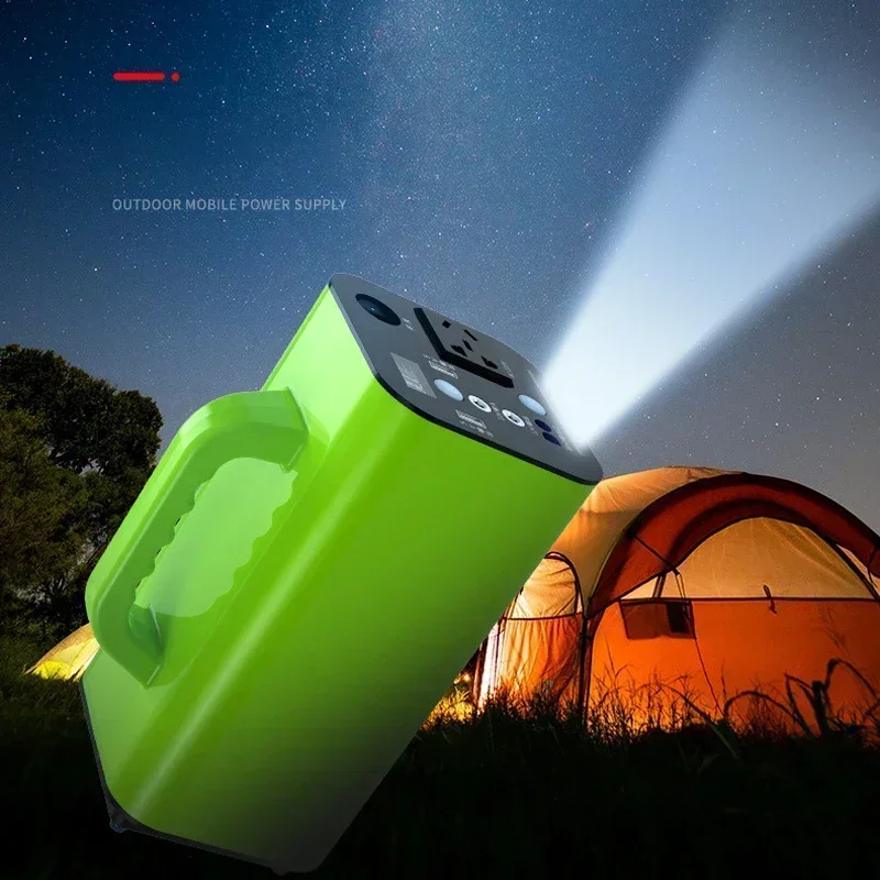 220V 500W Camping Power Bank Portable Large Capacity Generator Lifepo4 Battery Power Station 300W Outdoor Emergency Lighting