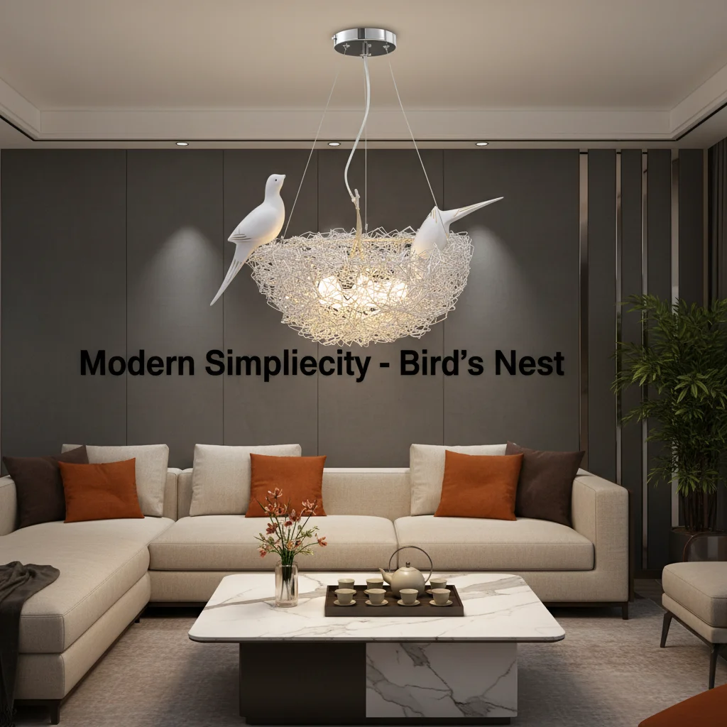 

5-Heads Bird's Nest Pendant Lights Modern Style Living Room Bedroom Indoor Lighting Pendant Lights