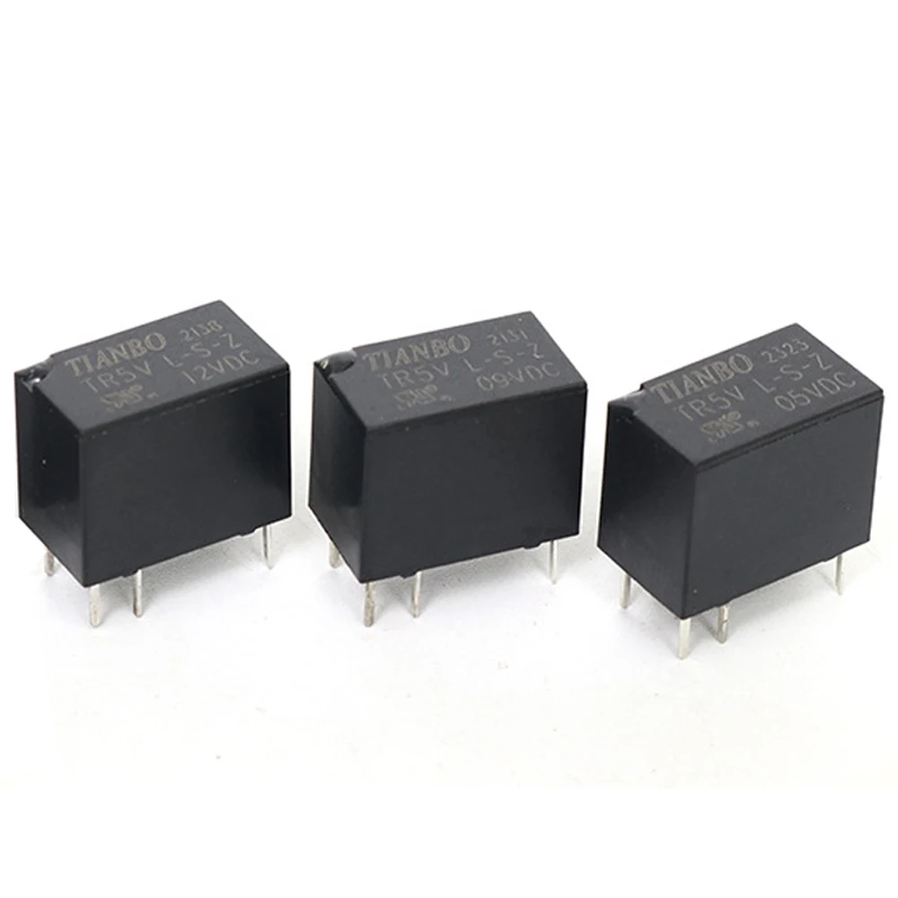 1 PC 6 Pin Relay TR5V L-S-Z 5VDC/TR5V L-S-Z 9VDC/TR5V L-S-Z 12VDC 5V/9V/12V Relay 2A 120VAC/60VDC Max Switching Current/Voltage