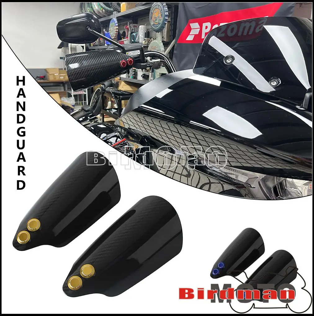 

Carbon Fiber With Handguards Black Coated Aluminum Mounts For Harley Touring Street Electra Glide FLHXST FLHXSE FLHXS FLHTP FLHT