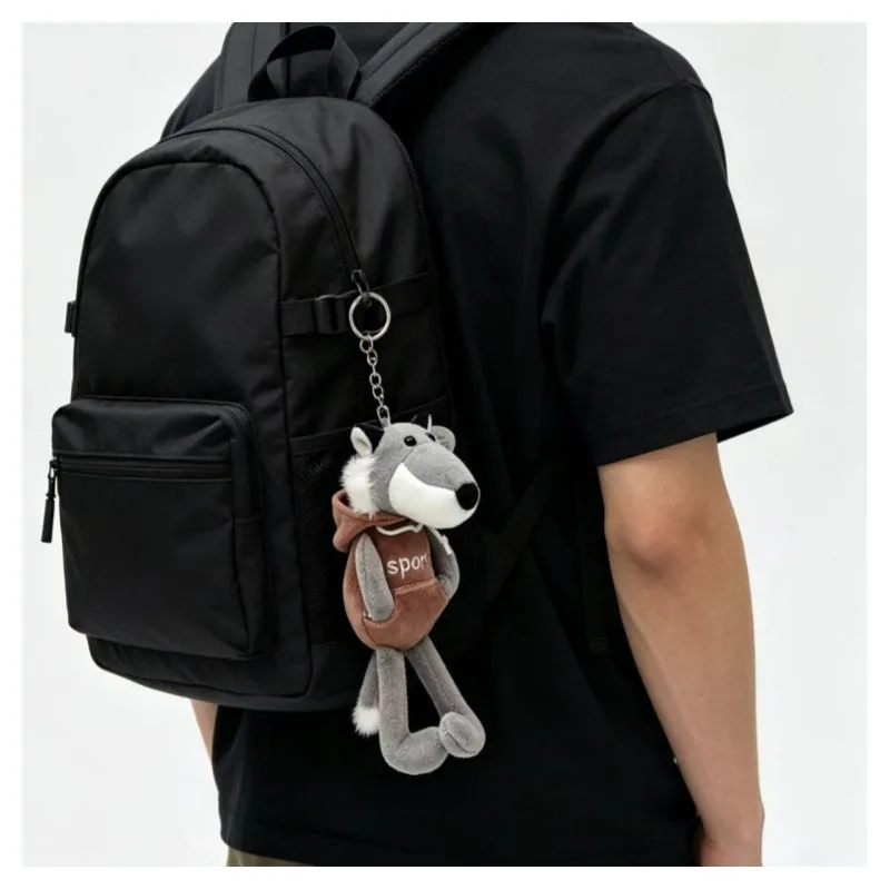 

Cute and Cute Pocket Duck Wolf Crocodile Morning Run Series Bag Pendant Plush Toy Keychain Gift