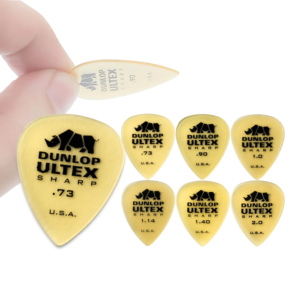 Dunlop Guitar Picks 433R ULTEX SHARP Pick 0.73/0.90/1.0/1.14/1.40/2.0 mm, USA Original Guitar Accessories