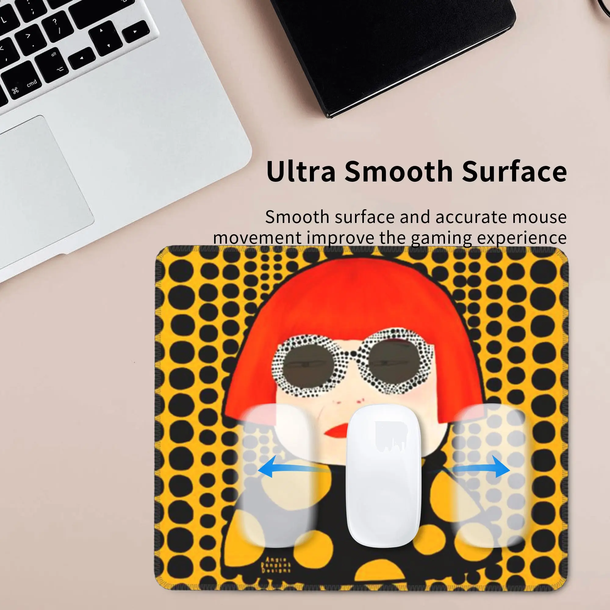 草間彌生抽象絵画マウスパッドコンピュータキーボードマウスマットゲーム PC ラップトップデスクマットオフィスアクセサリーテーブルマット