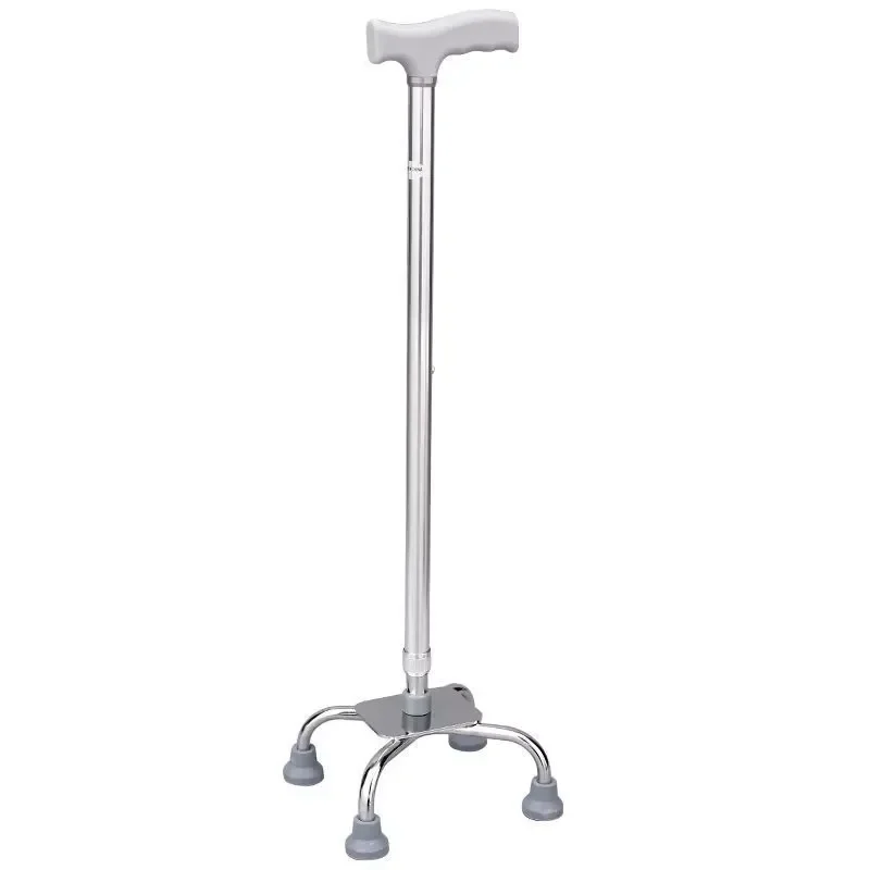 Lightweight Aluminum Alloy Walking Stick for Elderly Telescopic Four Legged Cane Non Slip Medical Rehabilitation Aid