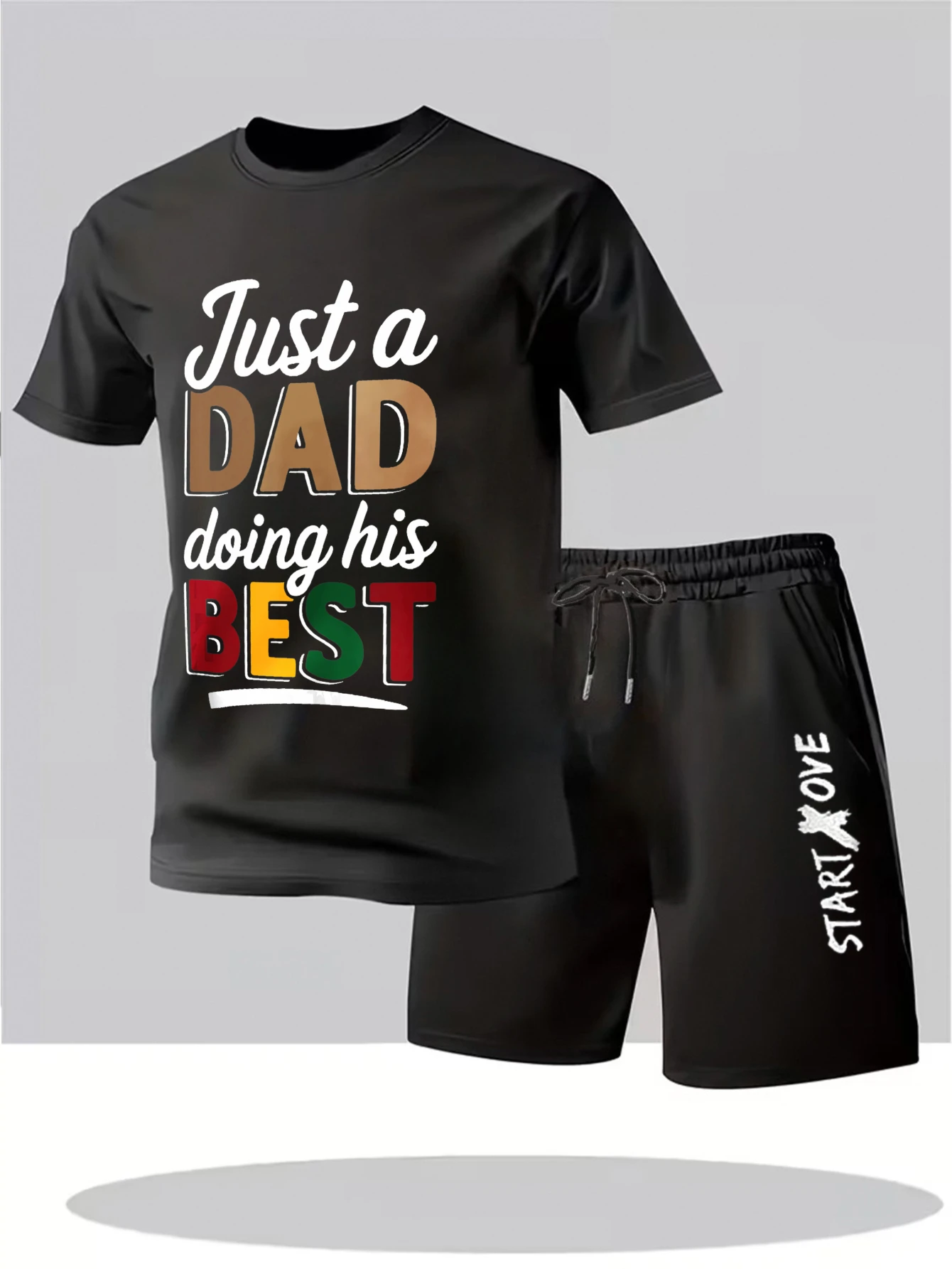 

Мужской летний костюм 2025: комплект из двух предметов, тонкий полиэстер, с принтом, для мужчин, спортивный костюм с графическим рисунком