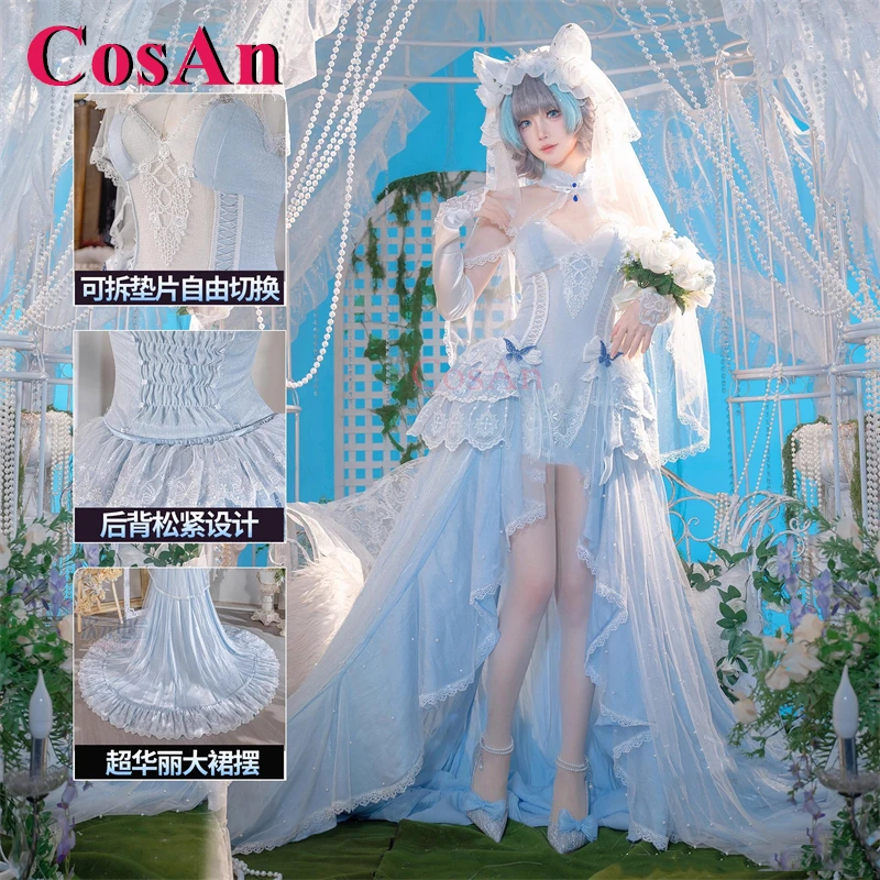 

CosAn Game Azur Lane Cheshire костюмы для косплея великолепное свадебное платье на 8-летие Vow Хэллоуин вечерние одежда для ролевых игр