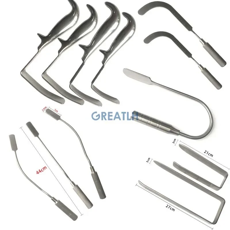 Autoclavabe Breast Detacher Sickle Retractor L/U Shape Enlarging Breast Augmentation Cosmetic Beauty Tools