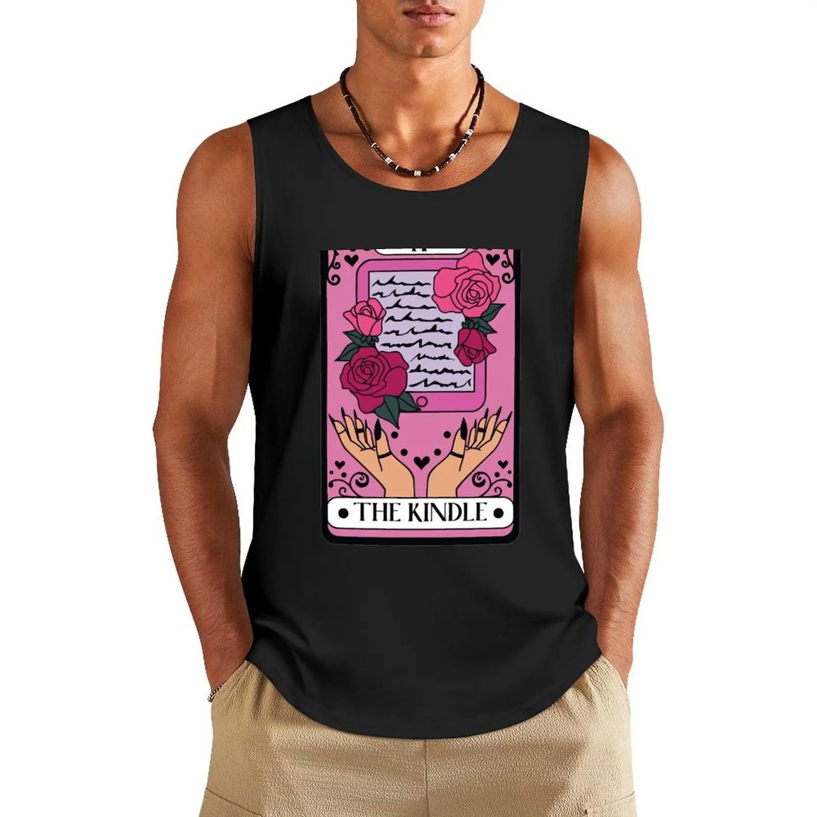 

The Kindle Tarot Card Tank Top Men's gym t-shirts T-shirt sports gym t-shirts Man summer clothes