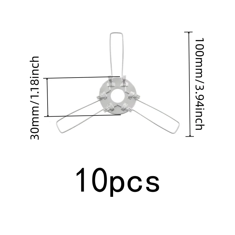 10 pcs 100mm Light Shade Clips, DIY Lighting Renovation, Strong Metal Spring, Firm Secure Grip, Multipurpose