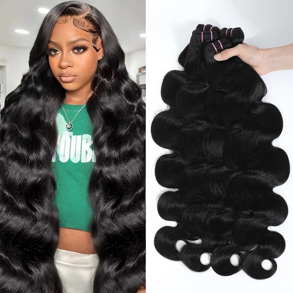 12A Bundles Human Hair Body Wave 4 Bundles 18 20 22 24 Inch Body Wave Bundles Human Hair Sew In Brazilian Hair Weave Bundles