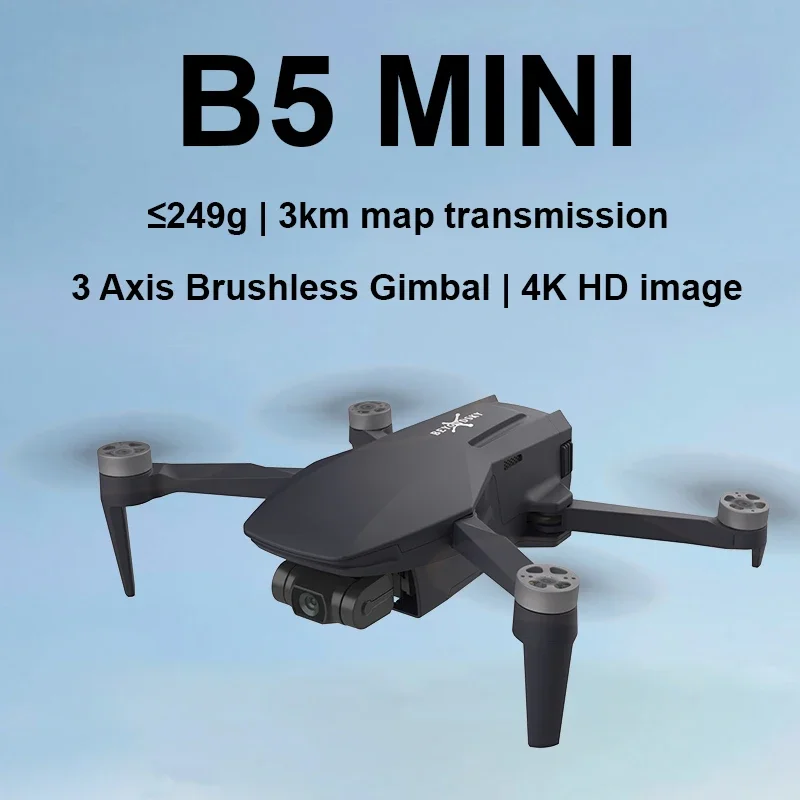 B5 Mini Drone 4K HD Camera 3-assige Gimbal Borstelloze RC Quadcopter GPS 3 KM 26 Minuten Vlucht Afstandsbediening Drones RC Helicopter