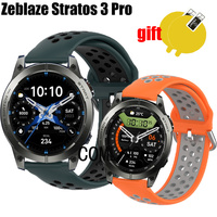 Band For Zeblaze Stratos 3 Pro Smart Watch Strap Silicone Breathable Sports belt Women men Screen Protector Film