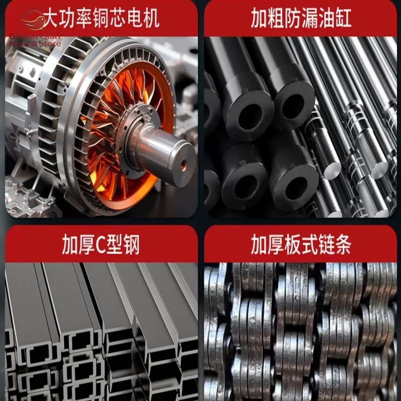 Small Electric Hydraulic Lifting Freight Elevator, Guide Rail Lift, Simple Lifting Platform for Warehouses, Factories and Homes
