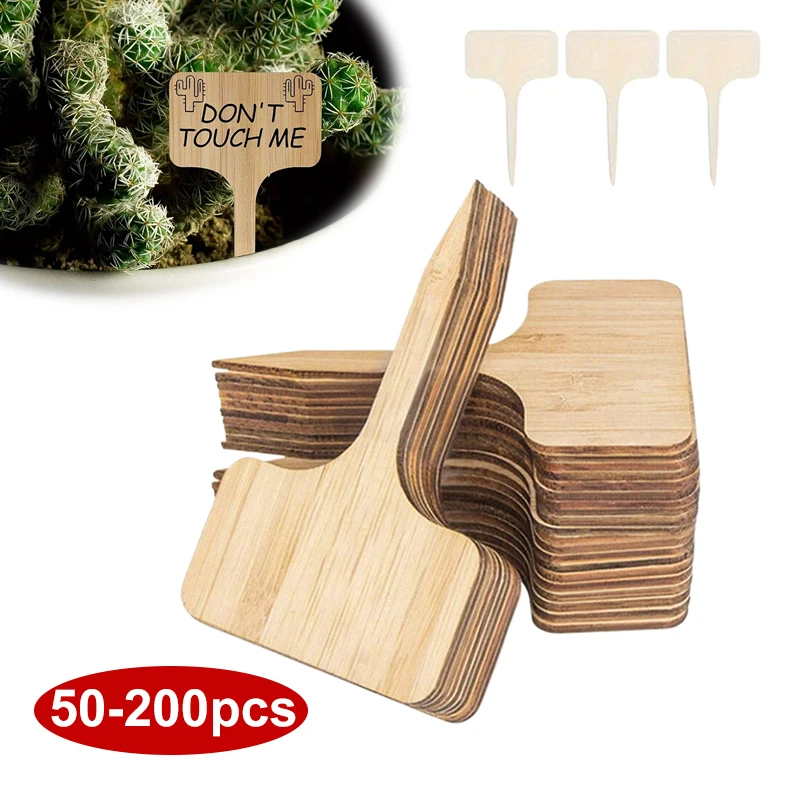 

Wooden Plant Label Plant Label T-Shaped Garden Marker Plant Vegetable Seedling Name Plate Outdoor Waterproof Handwritten Label