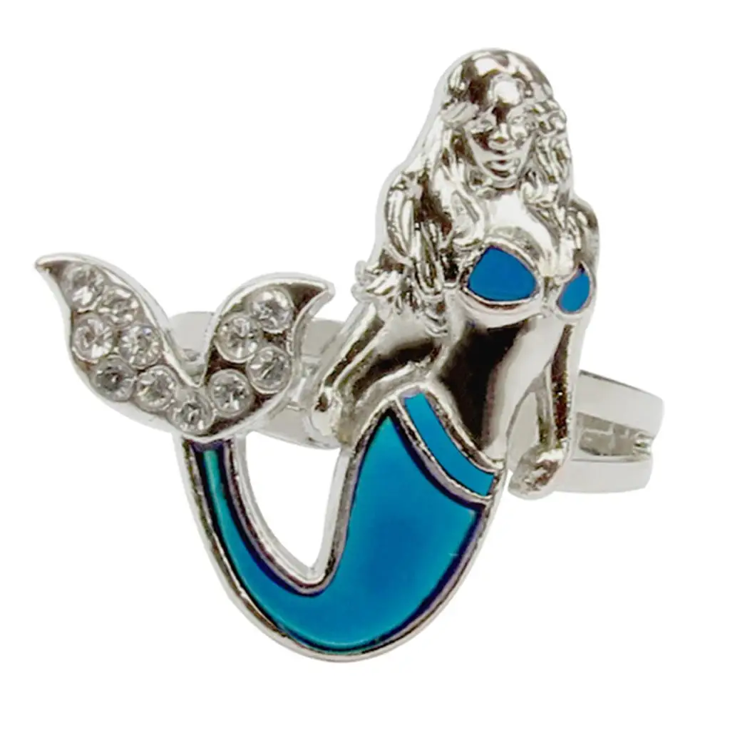 Adjustable Alloy Mood Ring Color Changing Band Temperature Sensitive Emotion Feeling Jewelry for Daily Wear
