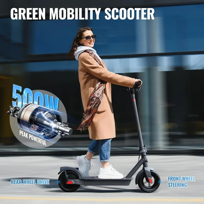 TST Electric Adults - 30 Miles Range;19 MPH,Folding Commute E Scooter 10