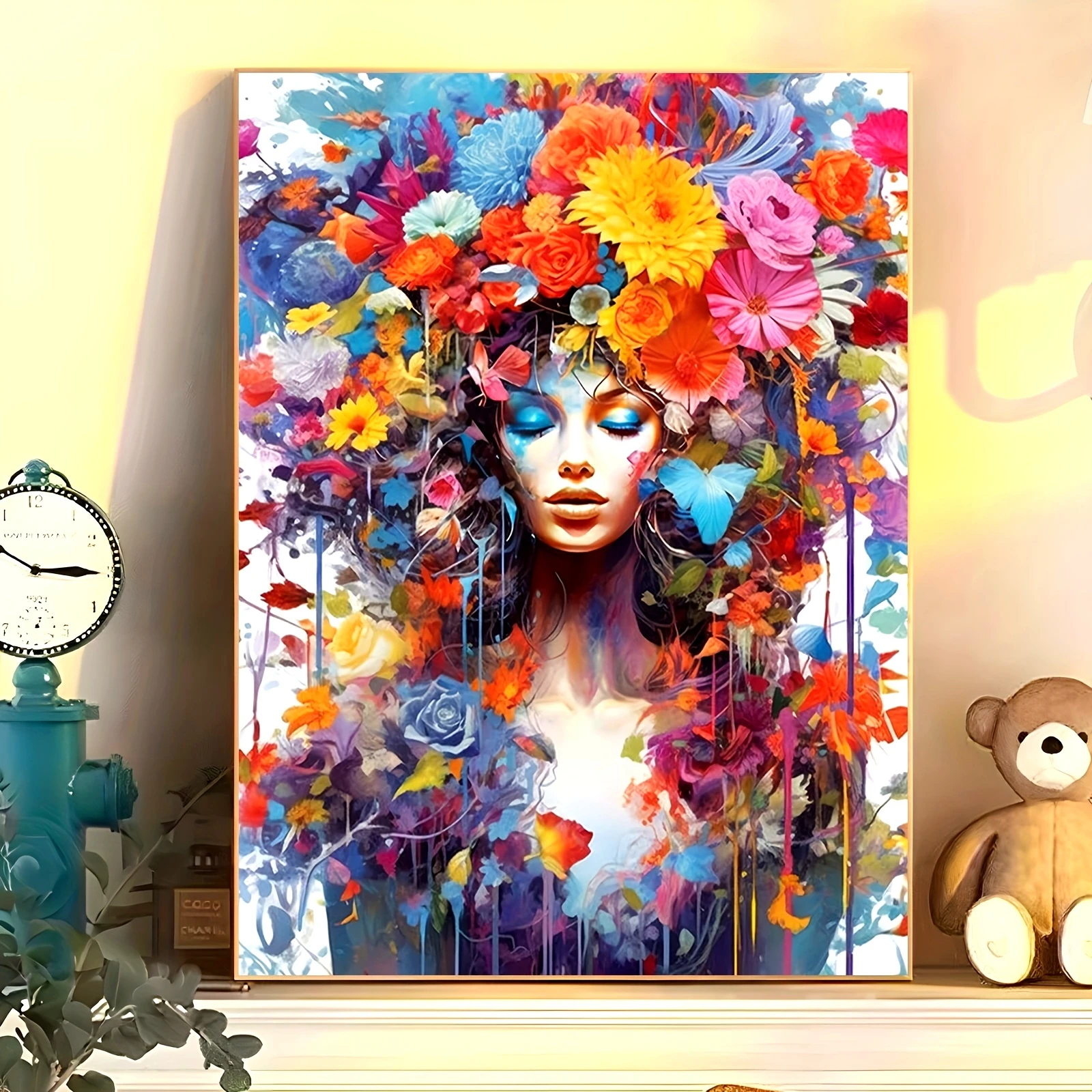 quebra-cabecas-de-500-1000-1200-2000-pecas-retrato-de-mulher-e-flor-jogos-de-atividade-familiar-para-sala-de-jogos-quarto-e-decoracao-de-casa-sem-moldura