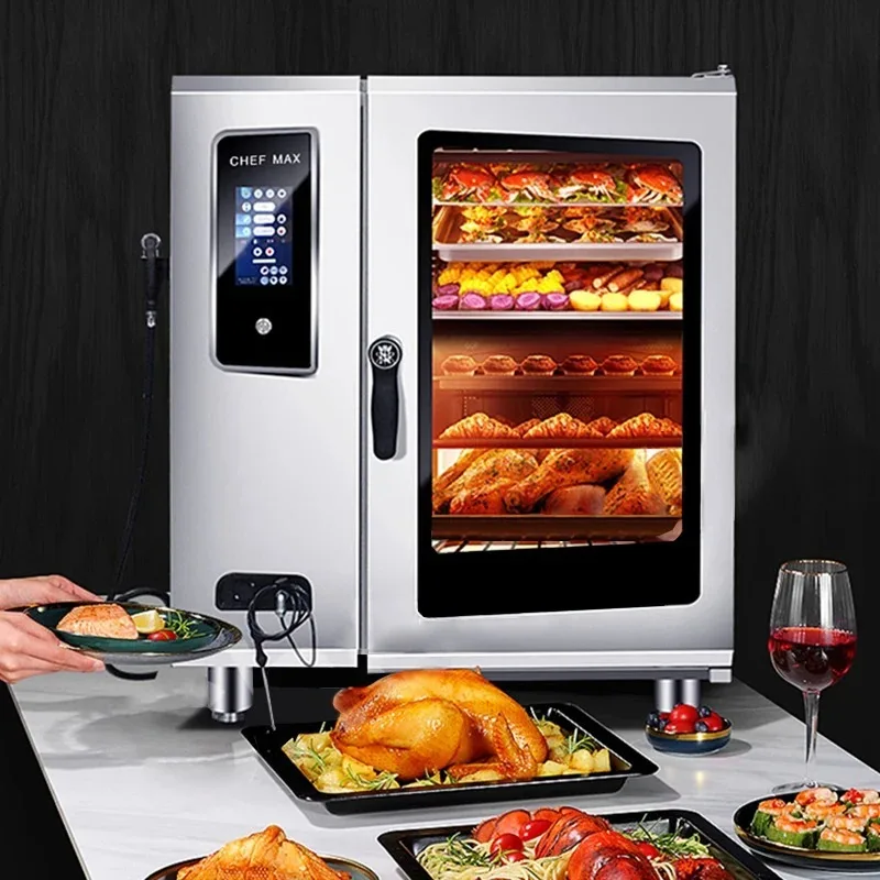convection oven combi gas Hotel Restaurant commercial Multifunctional Electric gas combi steamer oven sale