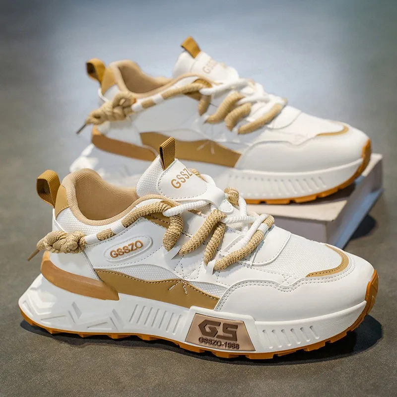 

Fashion 2025 Men Popular Lace-up Sneakers Luxury Brand Comfortable Platform Casual Running Shoes Men Vulcanized Shoes Plus 39-46