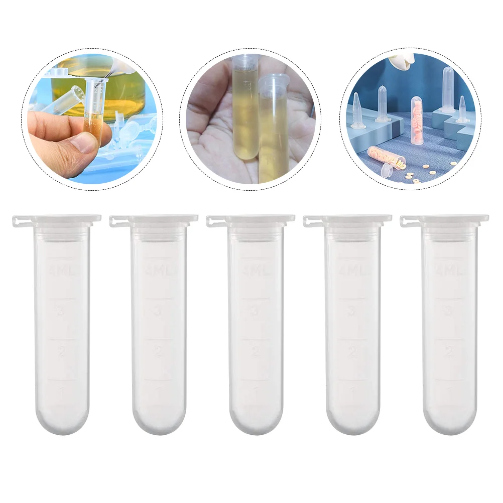 

50 Pcs Centrifuge Tube Laboratory Centrifugal Vials Round Bottom Test 5ml High Quality Polypropylene Science Tubes for