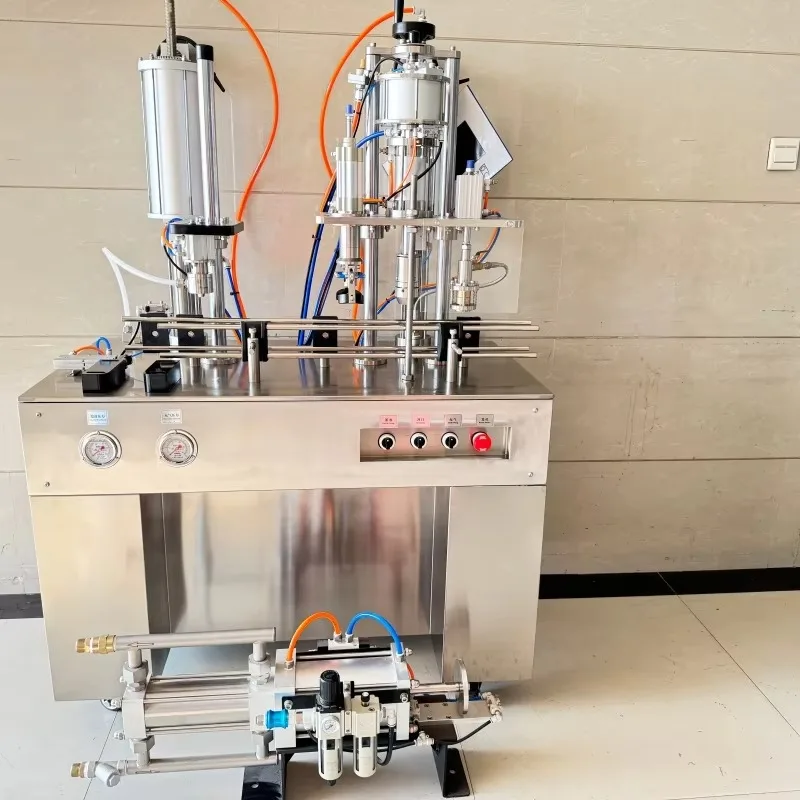 100% Pneumatic Type CE Aerosol Filling Machine For Wound Spray