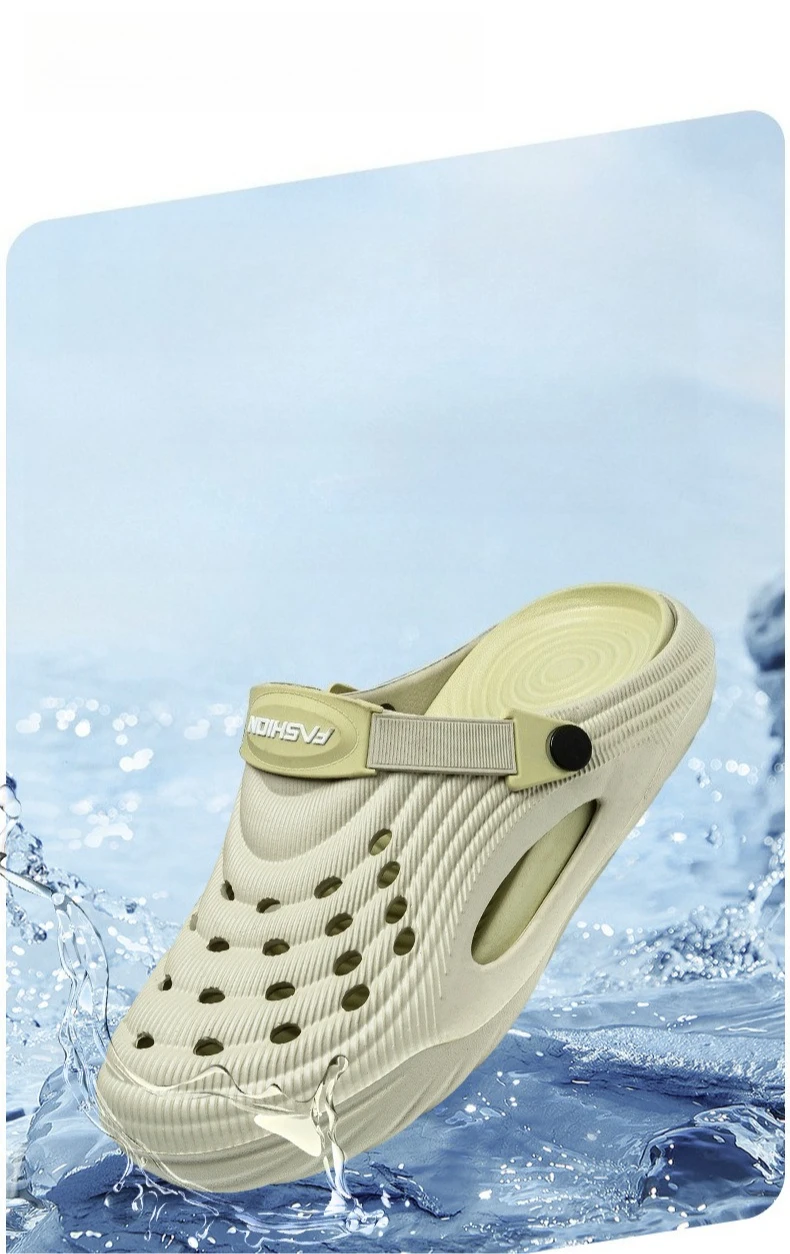 Unisex Sommer EVA Clogs – Rutschfeste Dicksohlen-Hausschuhe für Drinnen/Draußen, Geruchsneutrale Gepolsterte Pantoffeln für Männer und Frauen – Detail 6