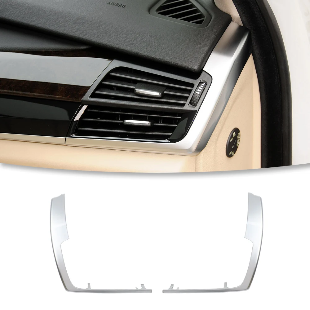 For BMW F15 F16 X5 X6 X5M X6M Chrome Front Center Air Condition AC Vent Outlet Frame Cover Trim Car Interior Accessories