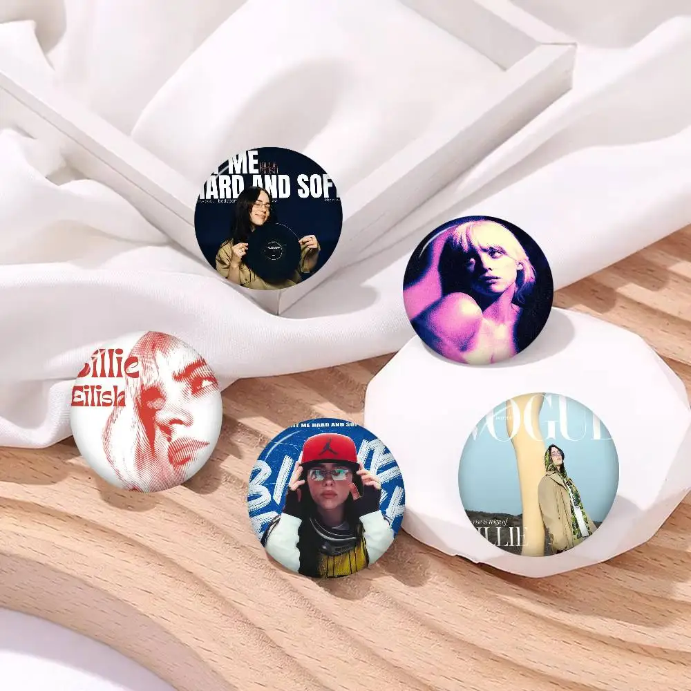 Singer Billie Eilish Soft Button Pin Funny Silly Gnarpy On A Skateboard Meme Badge Gamer Collection Gifts