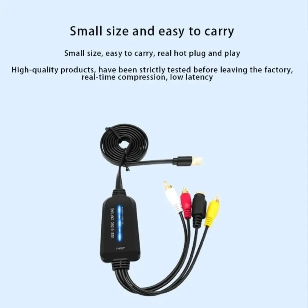 New ABS VHS To Digital Converter Black HD Support USB Video Converter Video Capture Card TV Watching