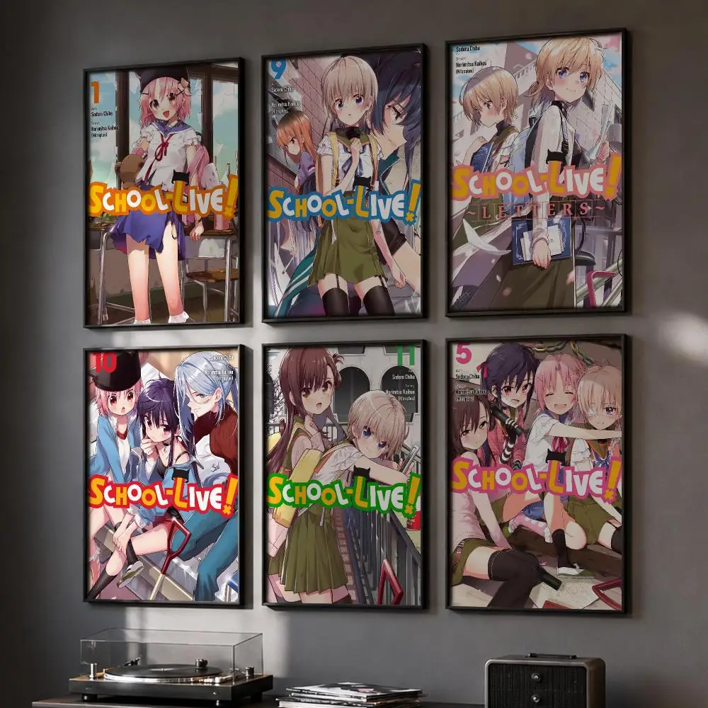 S-School-Live Anime-Poster HD Wandaufkleber für Zuhause, Flur, Wohnzimmer, Schlafzimmer, Bar, Büro, Dekor, Kunstdrucke