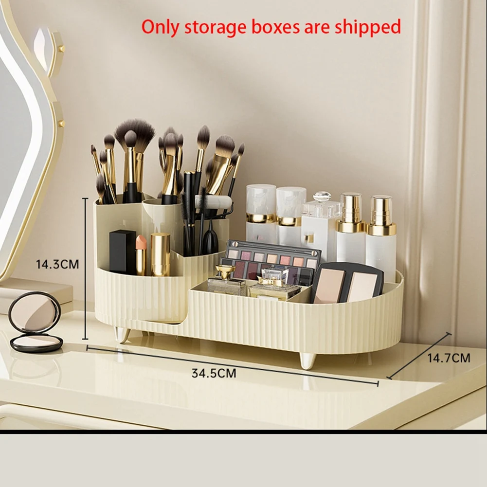 منظم مكياج دوار من ABWR لمنظم مستحضرات التجميل لتخزين حامل فرشاة المكياج ومنظمات العناية بالبشرة