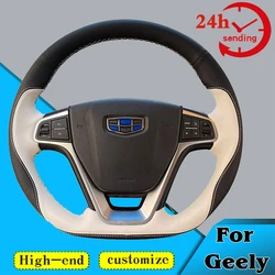 Custom Car Steering Wheel Braid Cover 100% Fit For Geely EMGRAND GT 2015 2016 2017 Auto Interior Accessories Steering Wrap