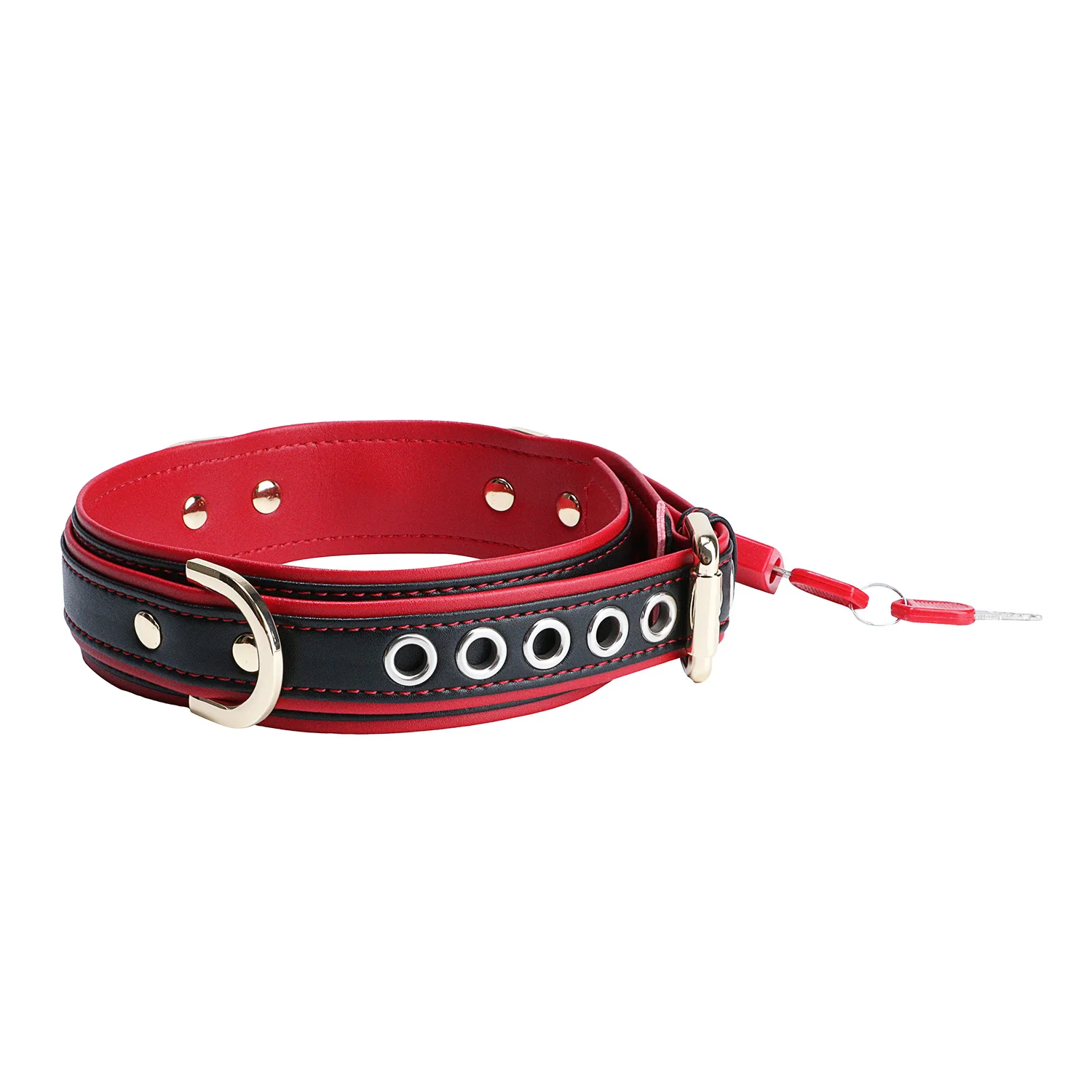 DOGLOV Adjustable PU Leather Restraint Collar Band Bondage  Leather Stainless Chain Punk BDSM Toy Male/Couple Flirting Binder view 3