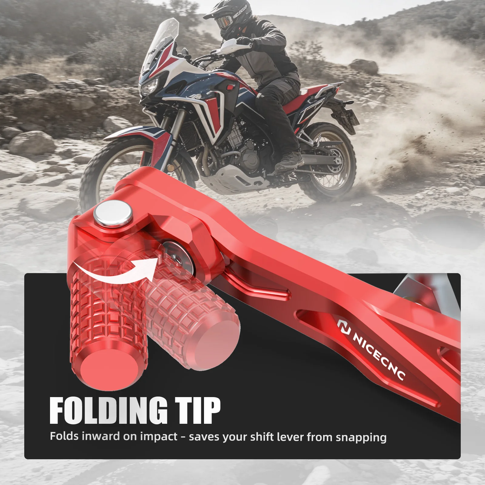 Für Honda CRF1100L CRF1000L Africa Twin Adventure Sport Verstellbarer Schalthebel aus Aluminium Africa Twin CRF1100L 2020-2026 – Detail 11