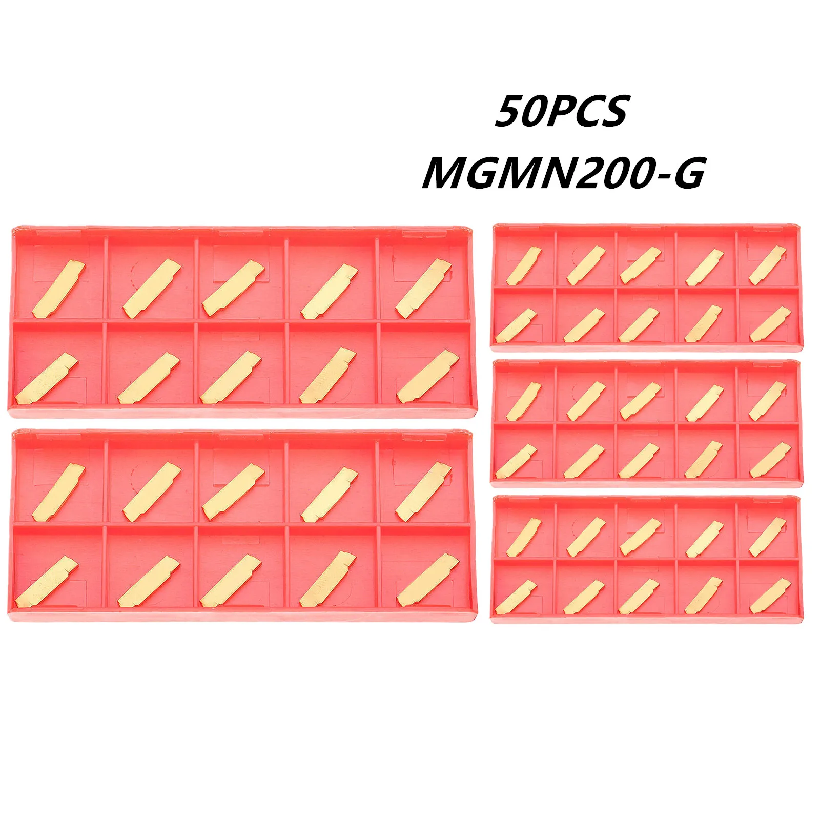50PCS MGMN200-G Carbide Inserts fit Lathe Holder MGEHR1616-2 MGEHL1616-2