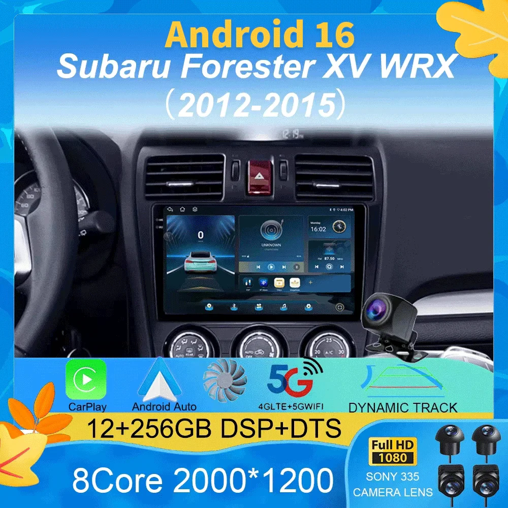 Car Radio Android 16 Stereo For Subaru Forester XV WRX 2012- 2015 For Impreza Multimedia Video Player Navigation GPS Head Unit