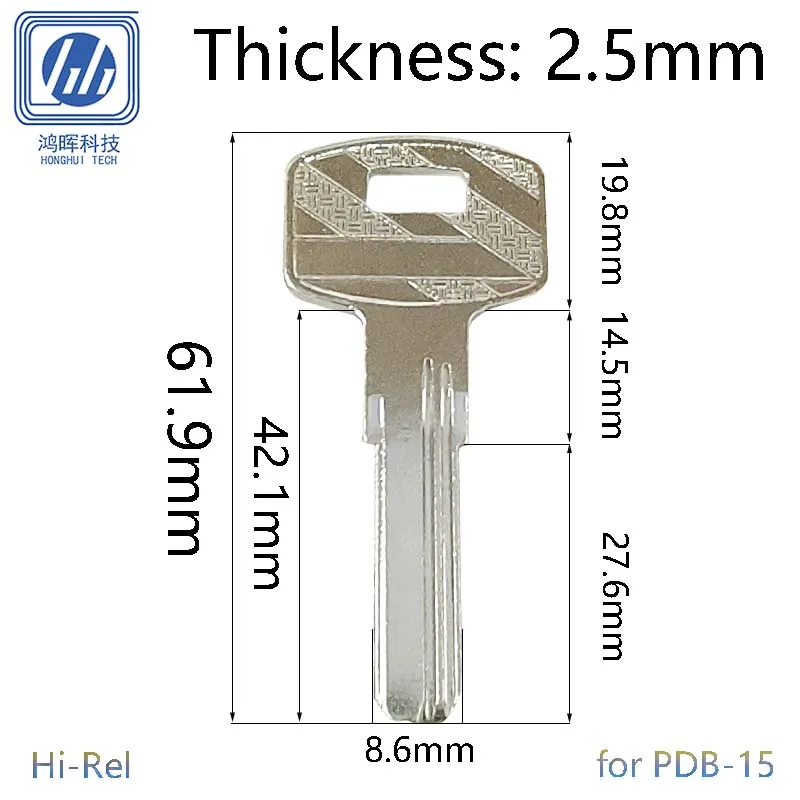 

5-100 шт. для PDB-15 (DK8L) MAU1 DEK17 DEK8_DKB12 DKB8_DK6X DK6 Hi-Rel Заготовки для ключей Дом Пустой медный слесарный замок для домашней двери