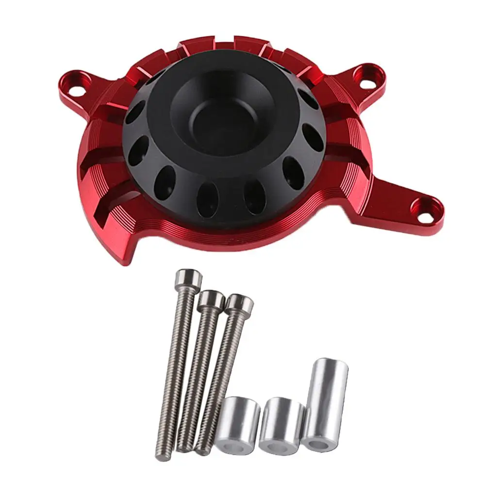 

Motorcycle Engine Protective Guard Cover with Mounting Kit for 650F 2014-2018 Titanium,Red