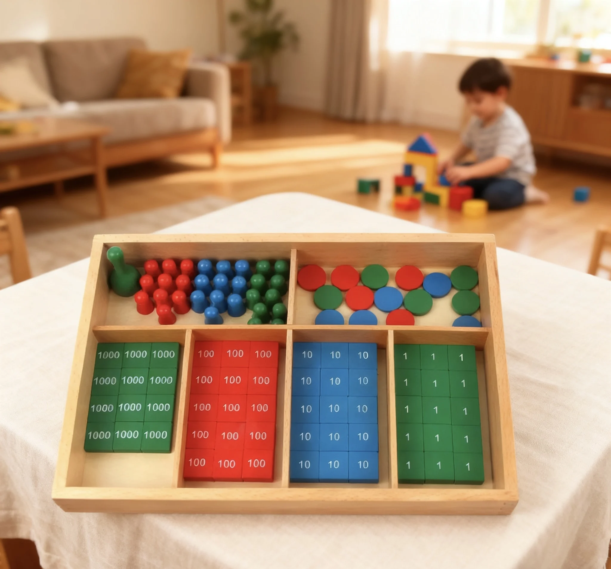 Montessori Stamp Game: BPA-Free Kids Math Toys for Addition Subtraction (Preschool-Kindergarten)wooden toys montessori