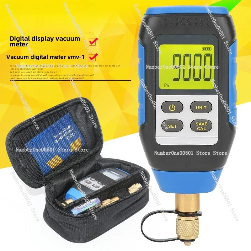 VMV-1 Digital Vacuum Gauge, Absolute Pressure Gauge Digital Electronic High Precision Pressure Gauge Digital Vacuum Gauge