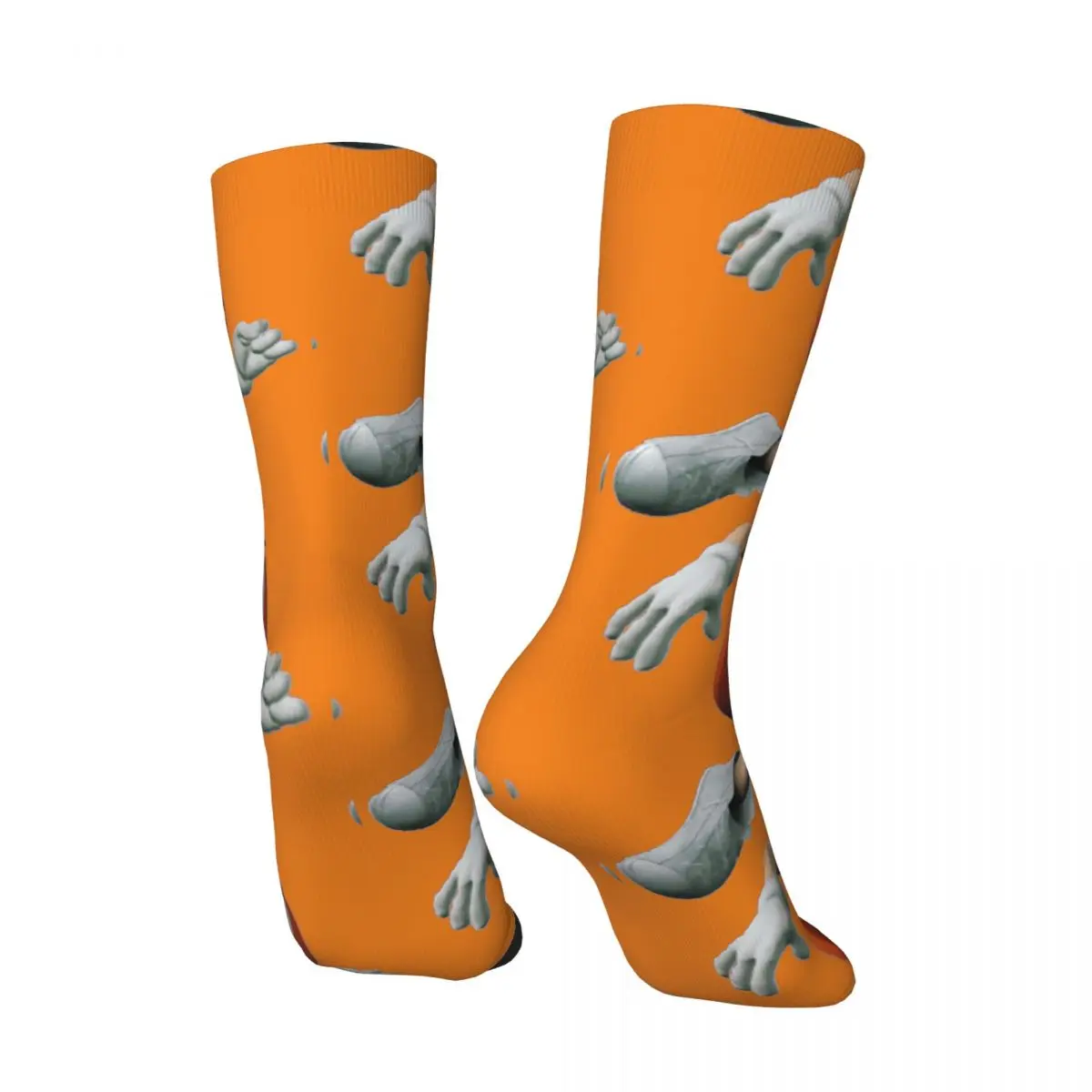 Funny Crazy compression Sock for Men Orange Run Hip Hop Harajuku M Chocolate Candy Cartoon Colorful Happy Quality Crew Sock