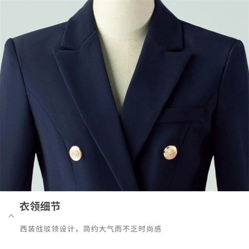 

Double breasted Black Suit Workwear 2026 Spring Autumn New Female Slim Blazers Business civil servant Workplace Suit Jackets