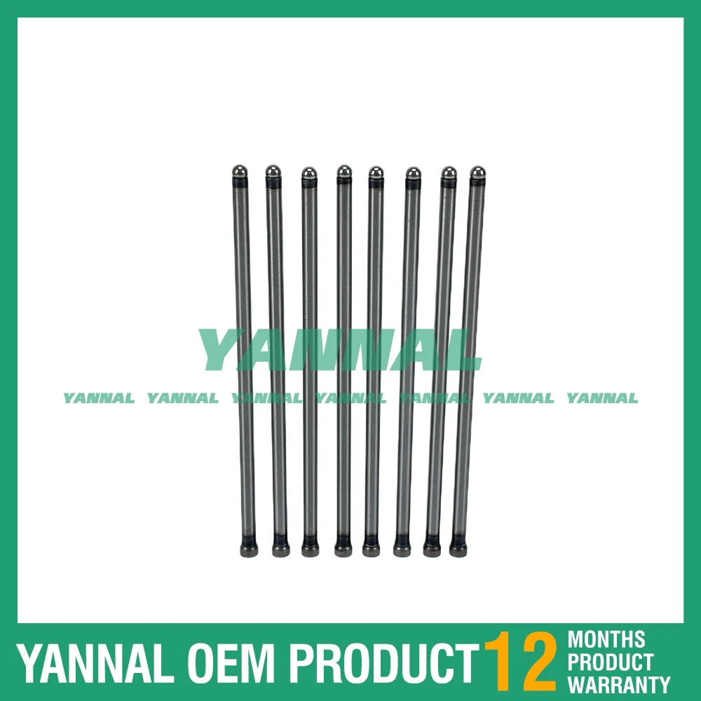 8 قطعة 4TNV82 4TNV86 4TNV84 4TNV88 صمام دفع قضيب لأجزاء محرك الديزل يانمار