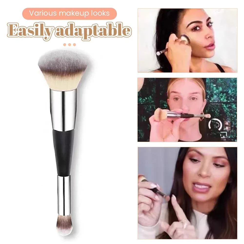 2 in 1 Double Head Foundation Make Up Brush Concealer Brush Shadow Blush Soft Brush Beginner Basic Beauty Cosmetic Tools