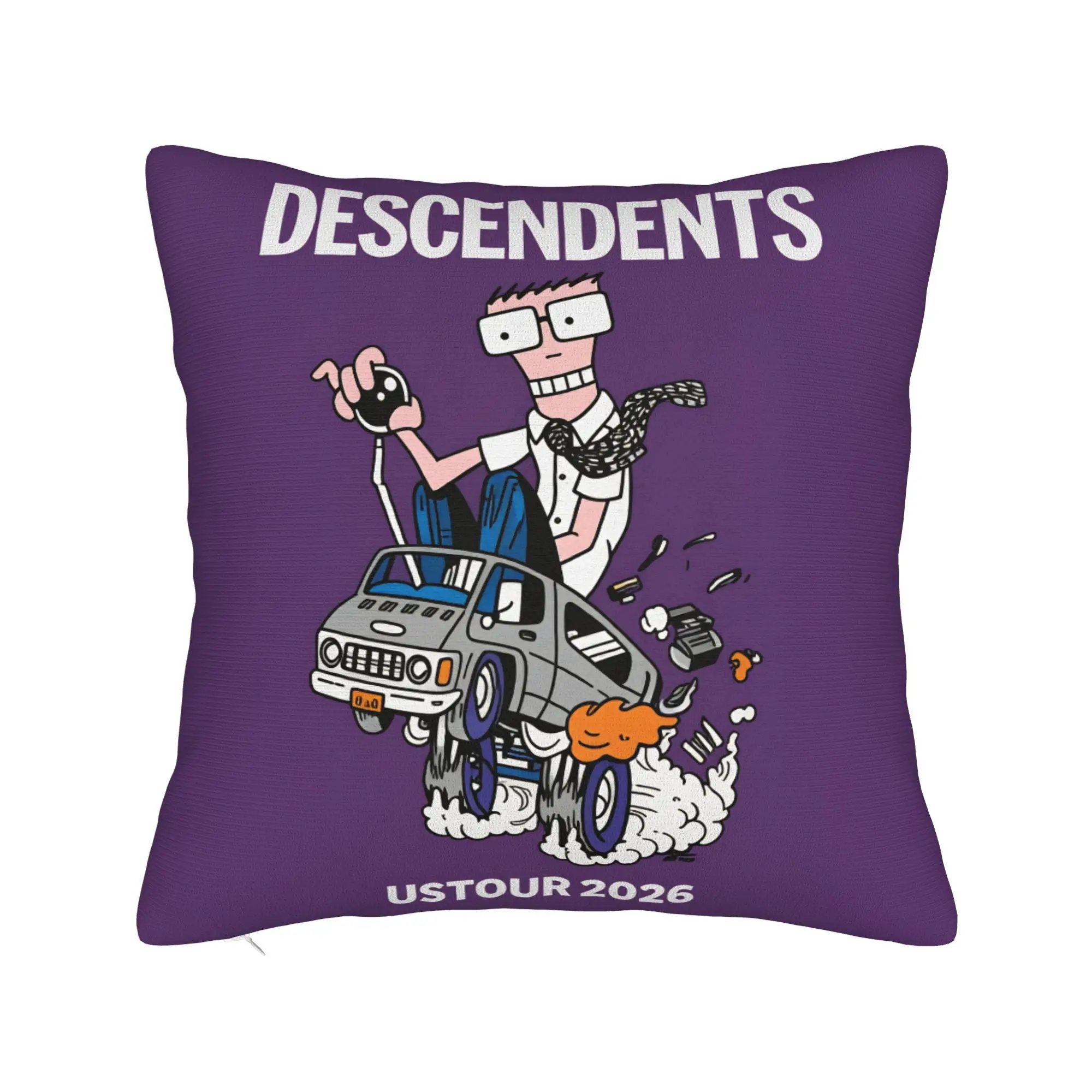 Descendents Milo Goes to College Pillow Case  Comfy Pillow Cover For Sofa Couch Bed Living Room Retro Trendy Pillowcases