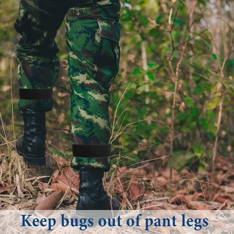 6-Pack Adjustable Elastic Ankle Straps for Outdoor Activities - Perfect for Hiking, Biking, Fishing, Running and Hunting